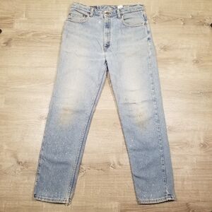 90's Vintage Levi’s 540 Brown Tab Flex Fit Distressed Jeans USA Mens Size 34x30